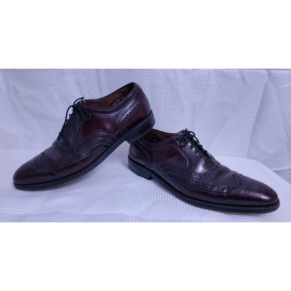 Allen Edmonds Mcallister Burgundy Wingtip Oxford Dress Shoe Men's size 9.5 B - Picture 8 of 14
